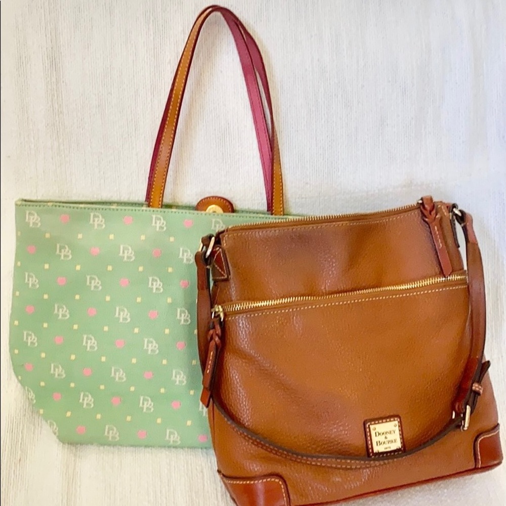 Dooney & Bourke Leather Bag and Canvas Bag Bundle
